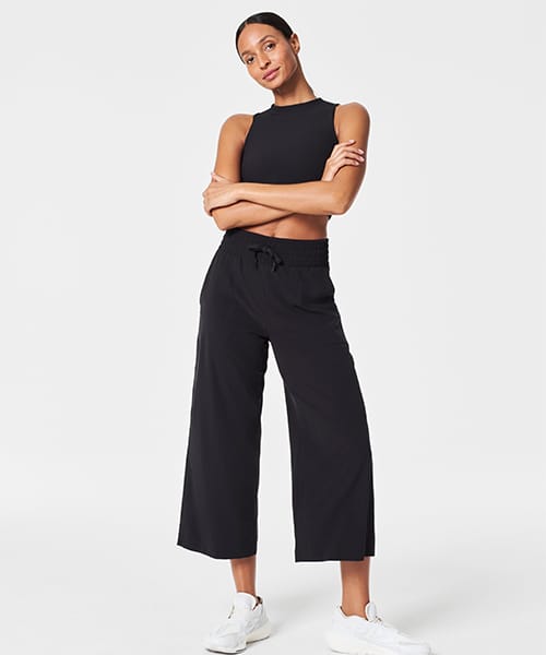 Cropped Wide-Leg Pants