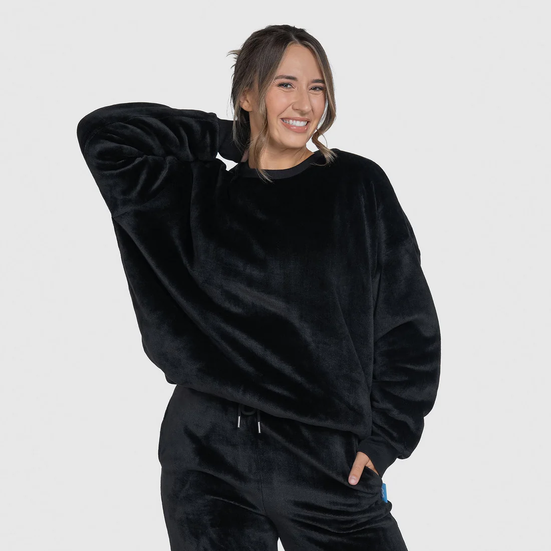 Black Sherpa Sweatshirt